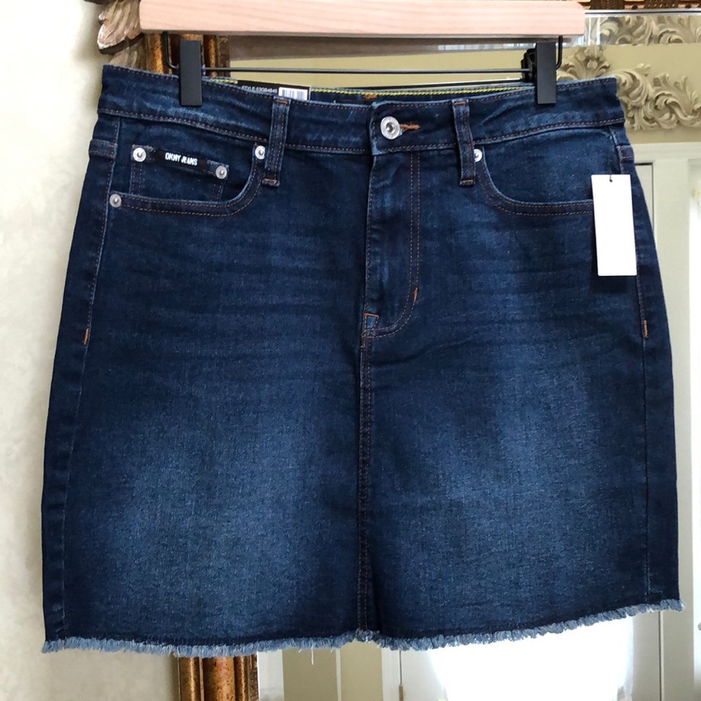 DKNY Indigo A-Line Denim Skirt